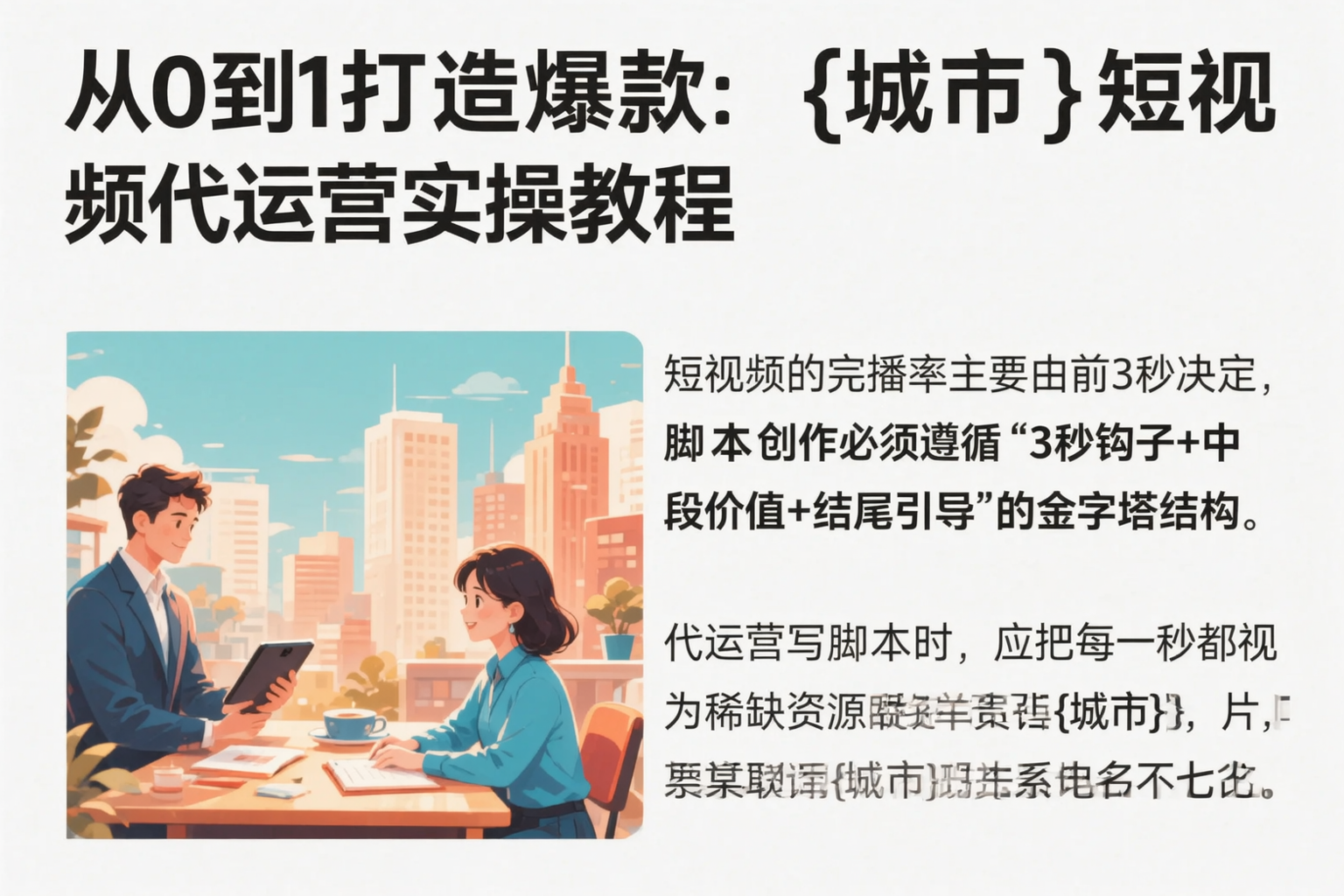 从0到1打造爆款：博尔塔拉短视频代运营实操教程