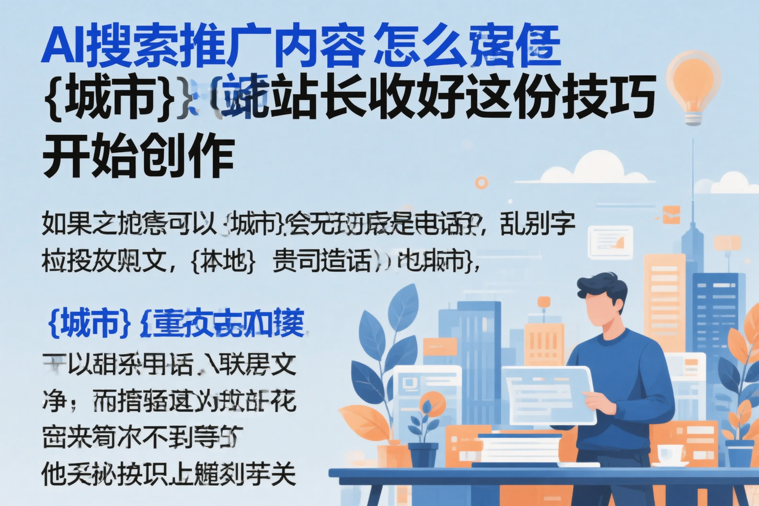 AI搜索推广内容怎么写？博尔塔拉站长收好这份技巧