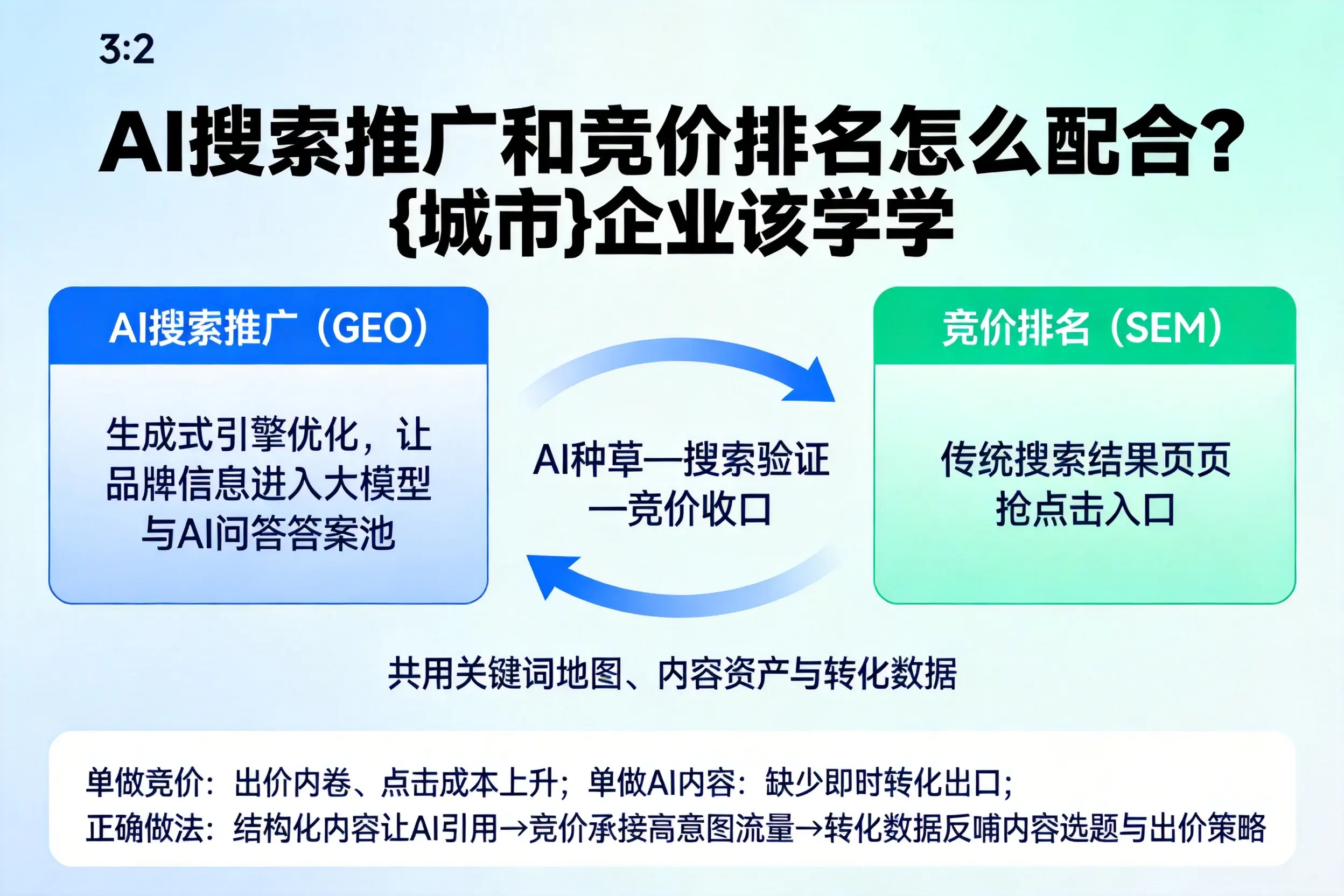 AI搜索推广和竞价排名怎么配合？博尔塔拉企业该学学