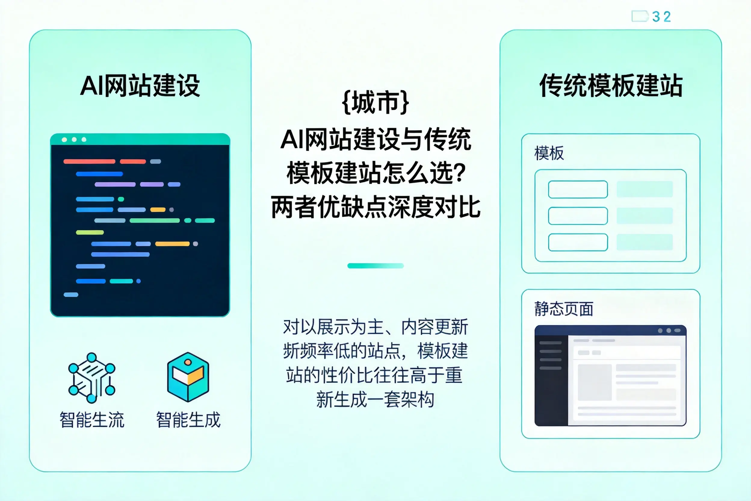 博尔塔拉AI网站建设与传统模板建站怎么选？两者优缺点深度对比