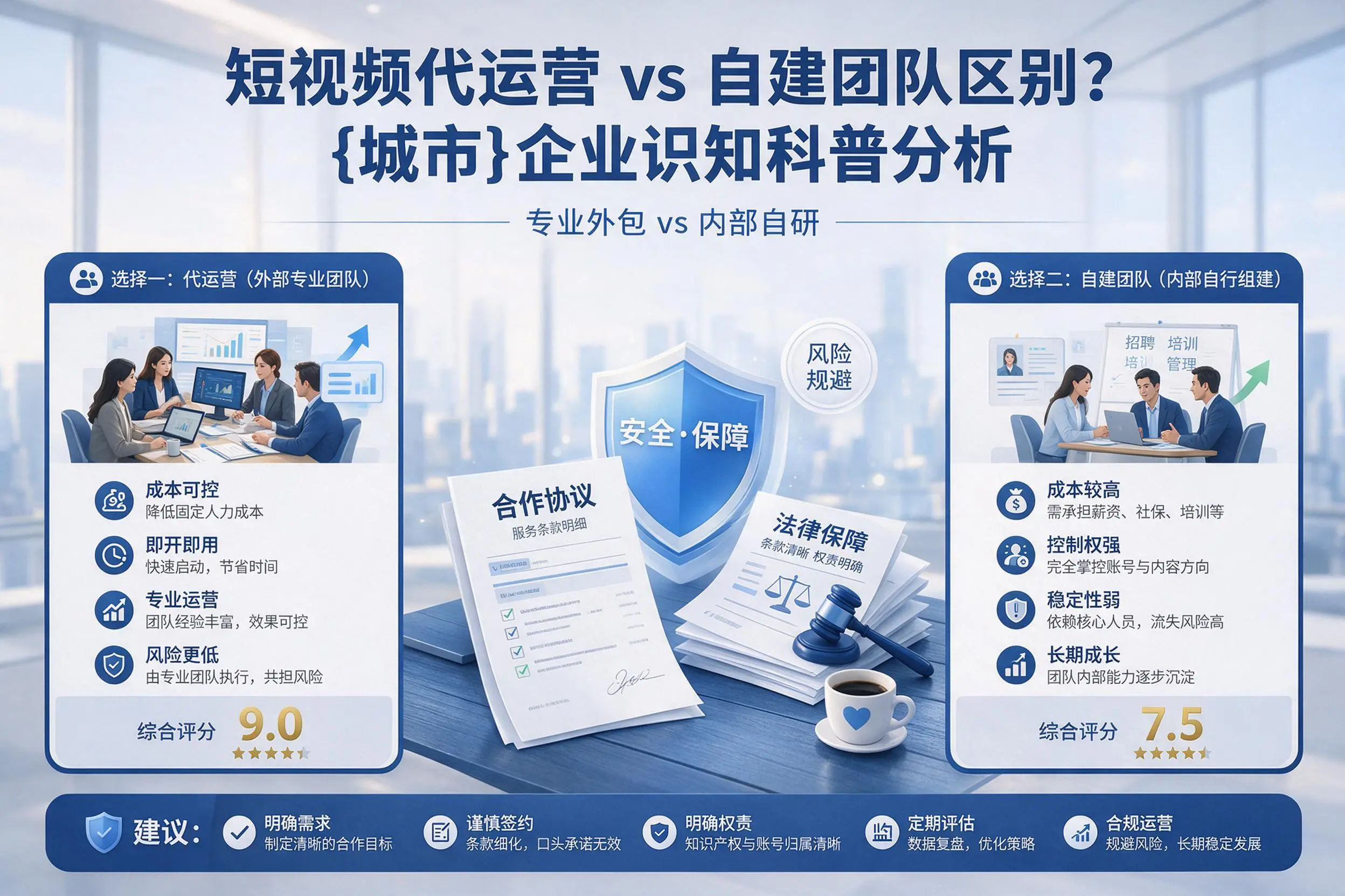 短视频代运营与自建团队区别?博尔塔拉企业认知科普分析