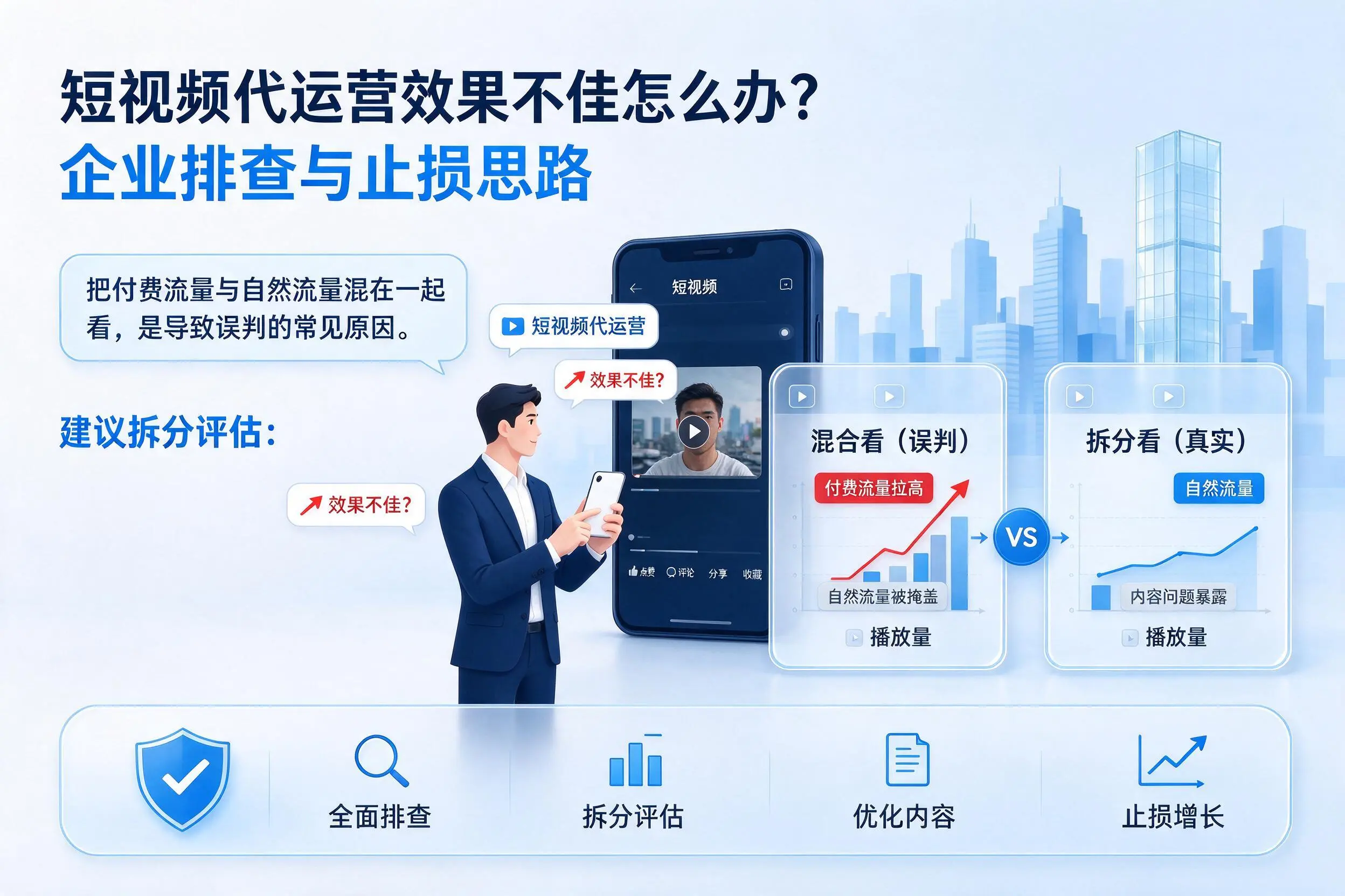 短视频代运营效果不佳怎么办?博尔塔拉企业排查与止损思路