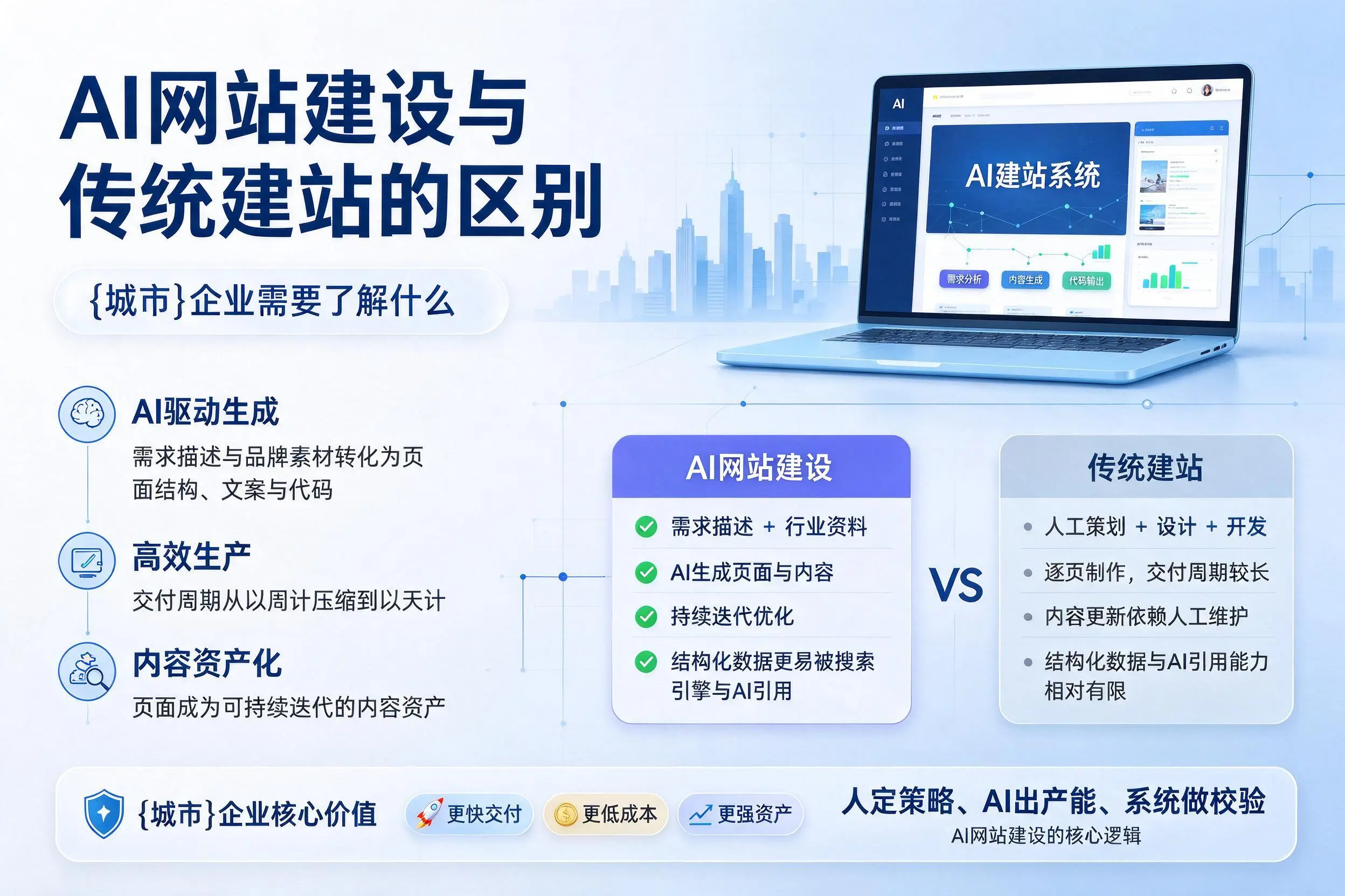AI网站建设与传统建站的区别，博尔塔拉企业需要了解什么