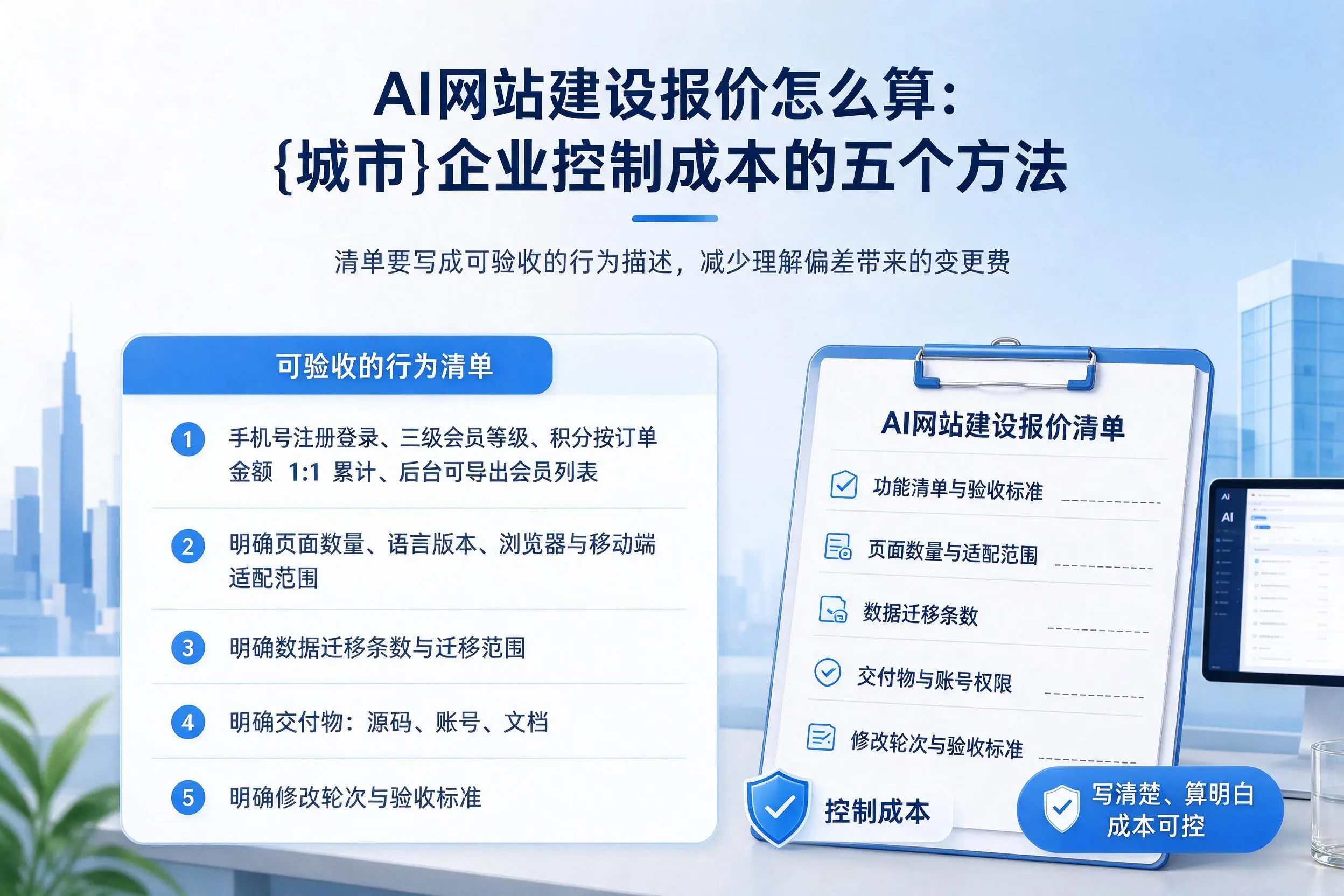 AI网站建设报价怎么算：博尔塔拉企业控制成本的五个方法